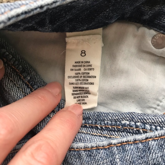 American Eagle Sparkle Glitter Denim Shorts size 8 - Picture 5 of 5